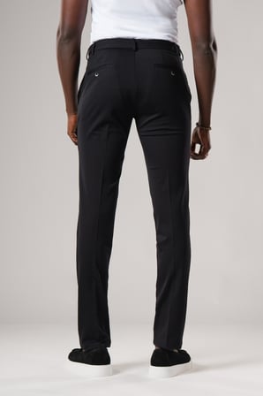 Slimfit Beli Yarım Lastikli Esnek Kumaş Rayon Yazlık Pantolon
