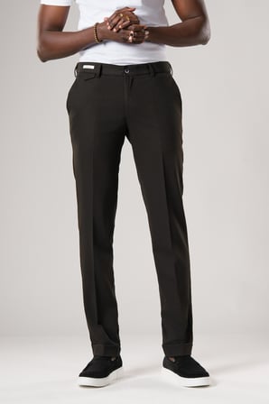 Slimfit Beli Yarım Lastikli Likralı Duble Paça Yazlık Kumaş Pantolon