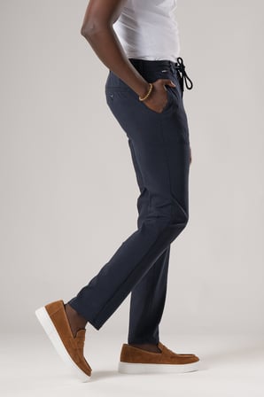 Slimfit Beli Lastikli ve İplikli Dokulu Likralı Yazlık Jogger Pantolon