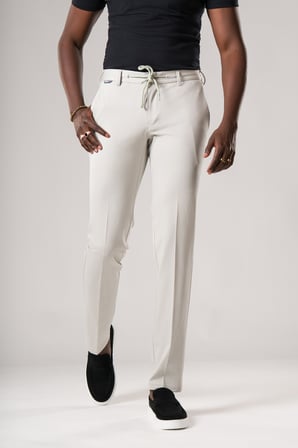 Slimfit Beli Lastikli ve İplikli Dokulu Likralı Yazlık Jogger Pantolon
