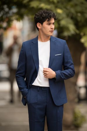 Slimfit Mono Yaka Yarım Astarlı 6 Drop Çift Yırtmaç Modal Takım Elbise