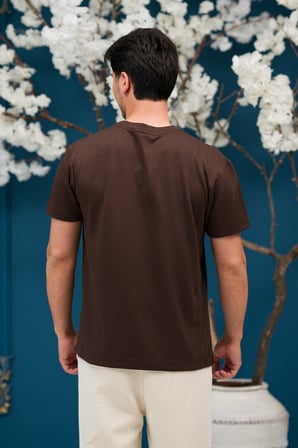 Bisiklet Yaka Yarı Oversize Likralı Yumuşak Kumaş T-shirt