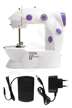 Nave CS-101 Mini Ev Tipi Dikiş Makinesi Fonksiyonel Ön Masa, İki Hız Kontrolü ve Pratik Özellikler