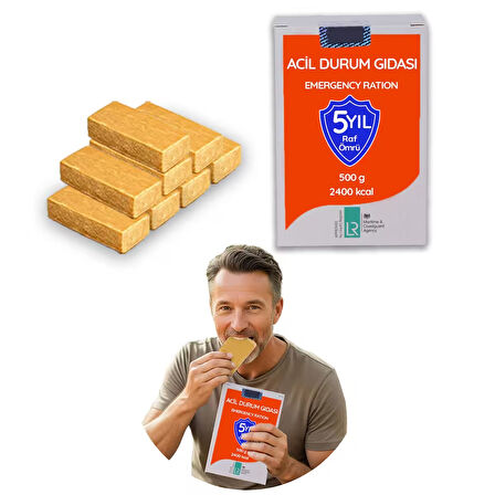 5 Yıl Raf Ömrü ile Acil Durum Gıdası Hayat Kurtaran Beslenme (25 Paket x 500 gr.)