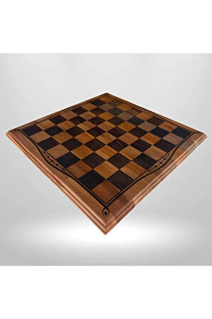 MC29 Metal Satranç Takımı - Doğal Ahşap Kayın Tahta - El Yapımı Antik Metal Taşlar