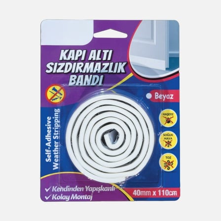 Kendinden Yapışkanlı Kapıaltı Sızdırmazlık Bandı 400mmX110cm 