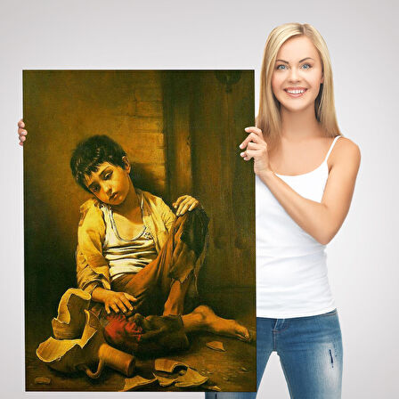 İranlı Ressam Morteza Kartouzıan Garip Çocuk Eseri Duvar Tablosu-6088