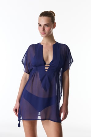 Lacivert Basic Kaftan