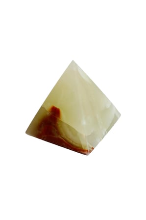 Doğal Oniks Taş Piramit 2 İnç (6x5 cm) | El Yapımı Dekoratif Enerji Taşı