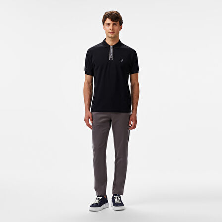 Nautica Erkek Siyah Classic Fit Polo Yaka T-Shirt