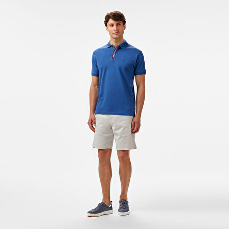 Nautica Erkek Mavi Classic Fit Polo Yaka T-Shirt