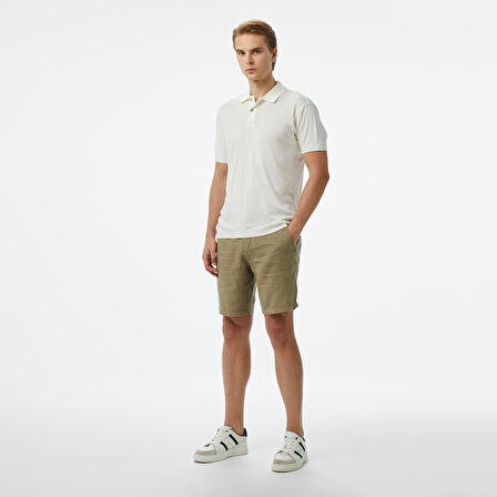 Nautica Erkek Ekru Classic Fit Polo