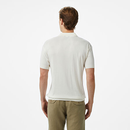 Nautica Erkek Ekru Classic Fit Polo