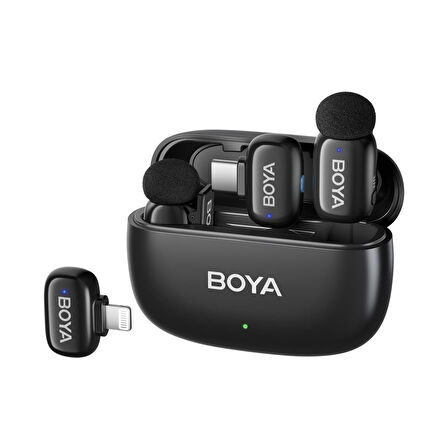 Boya Mini Wireless Yaka Mikrofonu - Siyah