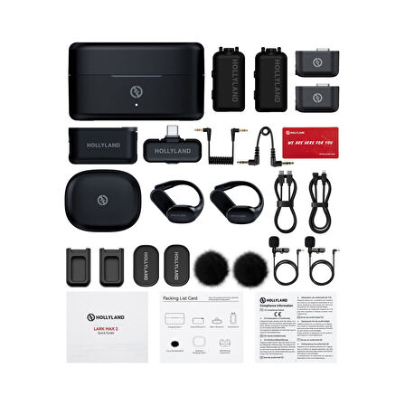 Hollyland Lark Max 2 Ultimate Combo 2 Kişilik Kablosuz Mikrofon