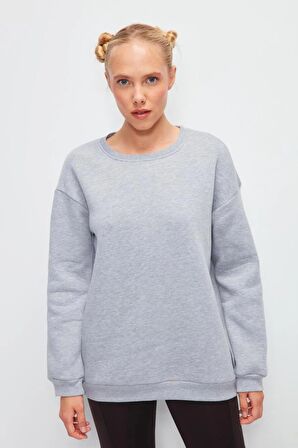 Bisiklet Yaka Basic Sweatshirt