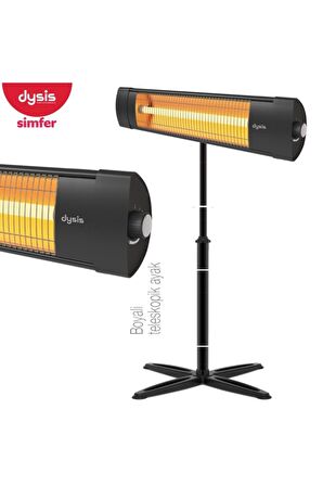 Dysis Thermal Htr-7407 2300 W Termostatlı Dış Mekan Elektrikli Ayaklı Infrared Isıtıcı 23 m2