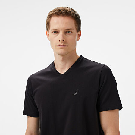 Nautica Erkek Siyah Regular Fit T-Shirt