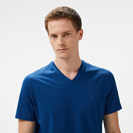 Nautica Erkek Mavi Regular Fit T-shirt