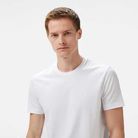 Nautica Erkek Beyaz Regular Fit T-Shirt