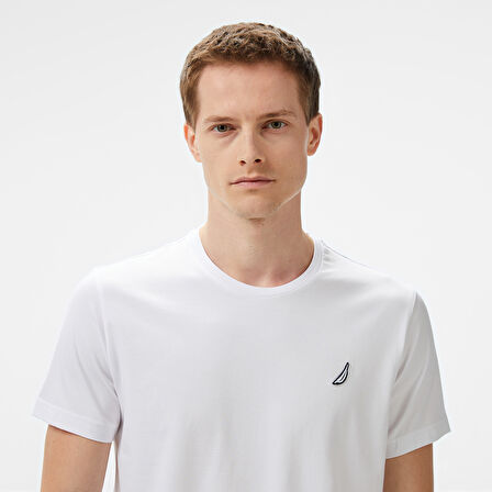 Nautica Erkek Beyaz Regular Fit T-Shirt