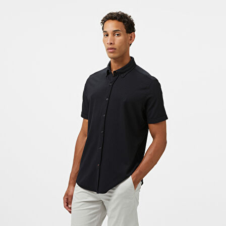 Nautica Erkek Siyah Classic Fit Gömlek