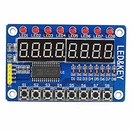 Robotistan Arduino Uyumlu 7-Segment Gösterge ve Buton Kartı