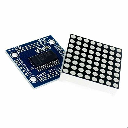 Robotistan 8x8 Dot Matrix Kartı - Peşpeşe Takılabilir, MAX7219
