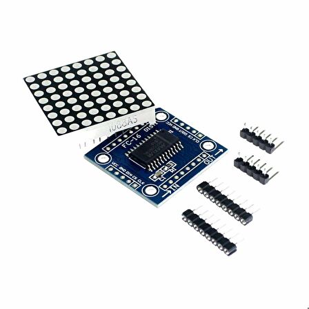 Robotistan 8x8 Dot Matrix Kartı - Peşpeşe Takılabilir, MAX7219