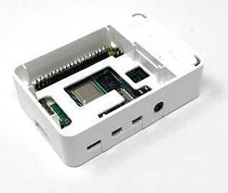 Robotistan Raspberry Pi 4 Plastik Muhafaza Kutusu - Beyaz (Raspberry Pi Logolu)