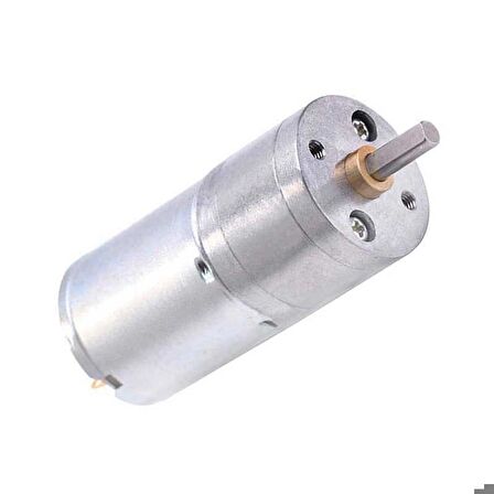 Robotistan 12V 25mm 60 RPM Redüktörlü DC Motor