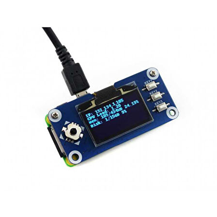 WaveShare 1.3 inch OLED Ekran HAT (Raspberry Pi için) - 128x64