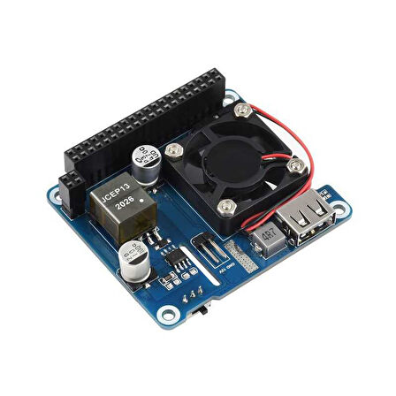 Raspberry Pi 3B+, 4B ve 802.3af-at network uyumlu Ethernet üzerinden güç HAT (C)