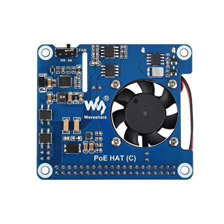 Raspberry Pi 3B+, 4B ve 802.3af-at network uyumlu Ethernet üzerinden güç HAT (C)