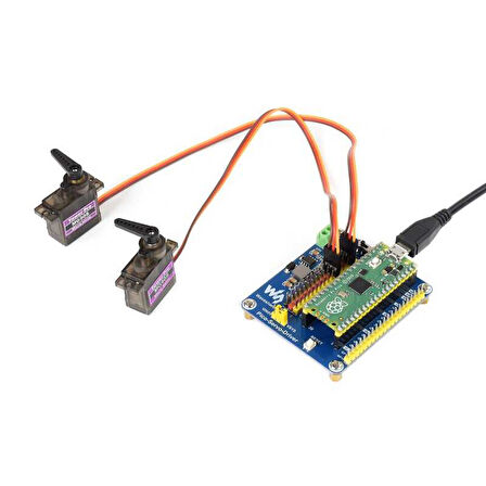 Raspberry Pi Pico Servo Motor Sürücü - (16-ch Outputs - 16-bir Resolution)