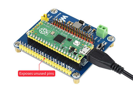 Raspberry Pi Pico Servo Motor Sürücü - (16-ch Outputs - 16-bir Resolution)