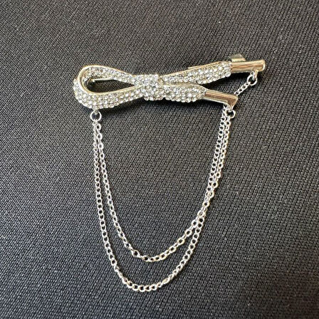 Uretti - Melik 9215 2026 Taşlı Fiyonk Model Çelik Broş / Yaka İğnesi