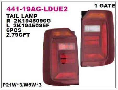 VW CADDY ARKA STOP LAMBASI SOL 2015 BARCHA