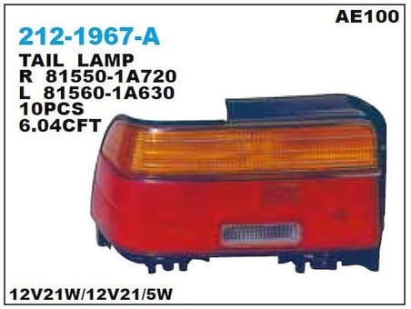 COROLLA 1993-1998 AE101 ARKA STOP LAMBA SOL DEPO