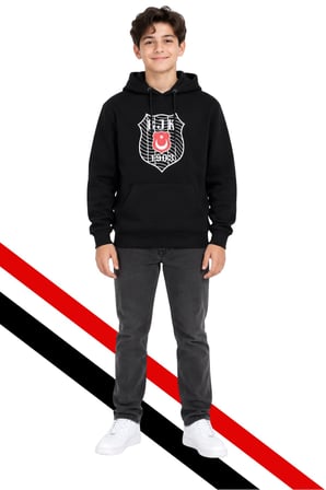 BEŞİKTAŞ ÇOCUK KAPÜŞONLU SWEATSHIRT UV KUTU HEDİYELİ