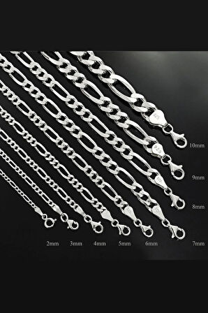 2 mm Figaro Model Erkek 925 Ayar Gümüş Bileklik Künye 253882842