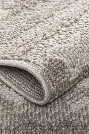 Modern Tasarımlı Jüt Dokuma Loop Sisal Kahve Renk Halı