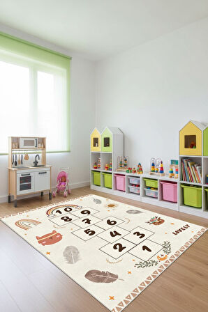 Minik Ayaklara Büyük Hayaller: Çocuk Odasına Neşe Katın Renkli Kaymaz Yıkanabilir Eğitici Halı