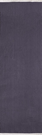 Modern Saçaklı Kaymaz Taban Tavşan Tüyü Kolay Temizlenebilir Yıkanabilir Salon Oturma Odası Yolluk Mutfak Halısı Gri Renk