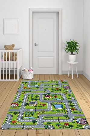 Minik Şehir, Büyük Hayaller: Oyun Halısıyla Keşfe Çık Eğitici Kaymaz Taban Oyun Halısı