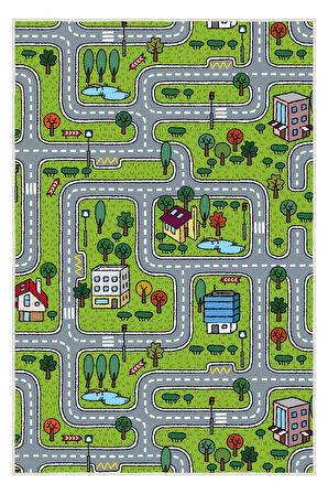 Minik Şehir, Büyük Hayaller: Oyun Halısıyla Keşfe Çık Eğitici Kaymaz Taban Oyun Halısı