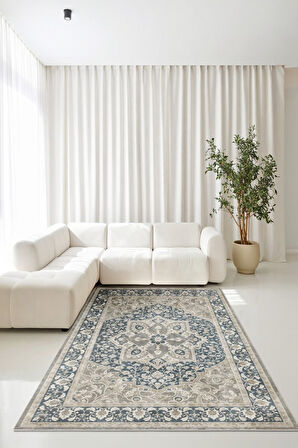 Dekoratif Klasik Özel Tasarımlı Doğal Işığın Kucakladığı Halı - Kaymaz Taban