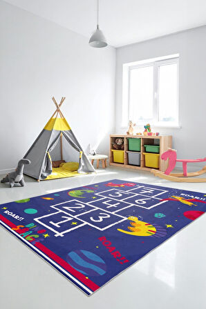 Minik Adımlarla Galaksiye: Eğlenceli ve Öğretici Kaymaz Taban Halı