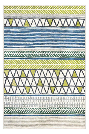 Desenlerin Dansı Geometrik Renkli Modern Renkli Kaymaz Taban Halı