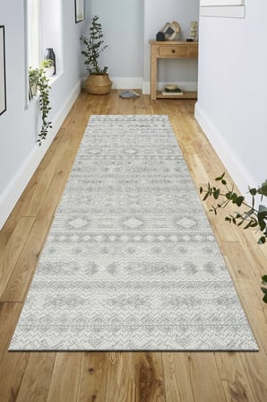 Modern Tasarımlı Jüt Dokuma Loop Sisal Gri Renk Halı